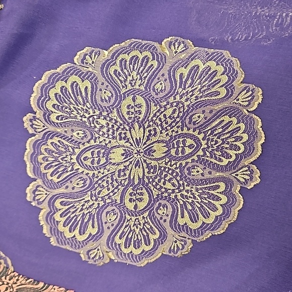 💕TRINA TURK💕 Tanaya Caftan Majestic Medallions Clip Jacquard XS *MISSING BELT* - Picture 11 of 13